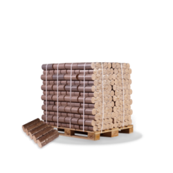 Brikety dřevěné HARD z tvrdého dřeva válec 10 kg balení výhřevnost ≥ 18 MJ/kg SKLADEM !